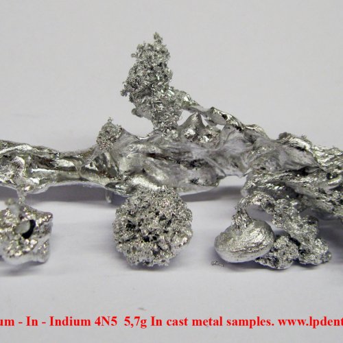 Indium - In - Indium 4N5  5,7g In cast metal samples. 1.jpg