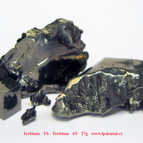 Terbium - Tb - Terbium Metal Lumps. Metal machined piece/Sample-glossy surface