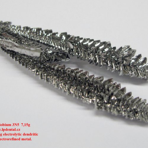 Niob-Nb-Niobium 3N5 7,15g Columbium long electrolytic dendritic crystals-electrorefined metal. 12.jp