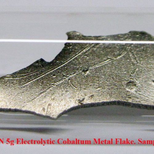 Kobalt - Co - Cobaltum 4N 5g Electrolytic Cobaltum Metal Flake. Sample with oxide-free sufrace. 2.jp