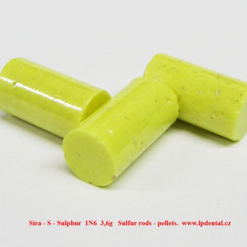 Síra - S - Sulphur  1N6  3,6g   Sulfur rods - pellets. 1.jpg