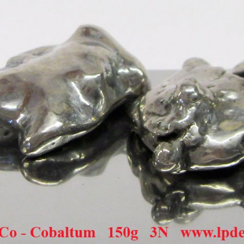Kobalt - Co - Cobaltum   Cobalt meltet pieces.Sample-glossy surface.