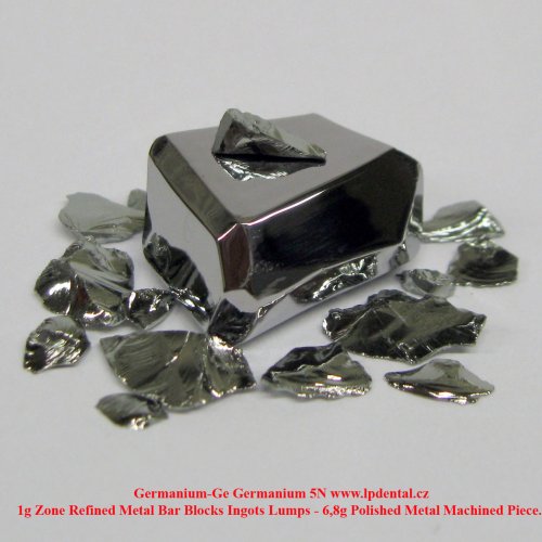 Germanium-Ge Germanium 5N Zone Refined Metal Bar Blocks Ingots Lumps- Polished metal machined piece.