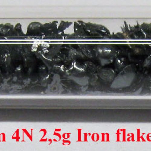 Železo - Fe - Ferrum 4N 2,5g Iron flakes. 1.jpg