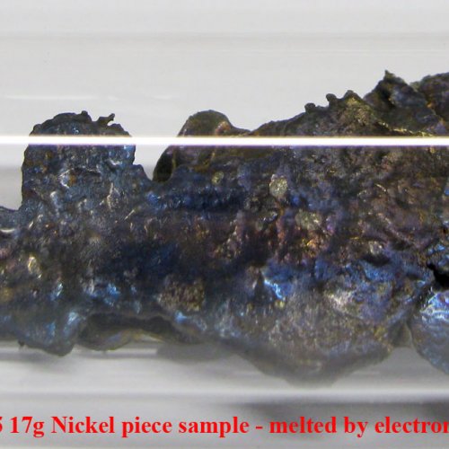 Nikl - Ni - Niccolum 3N5 17g Nickel piece sample - melted by electromagnetic inductioncolor.jpg