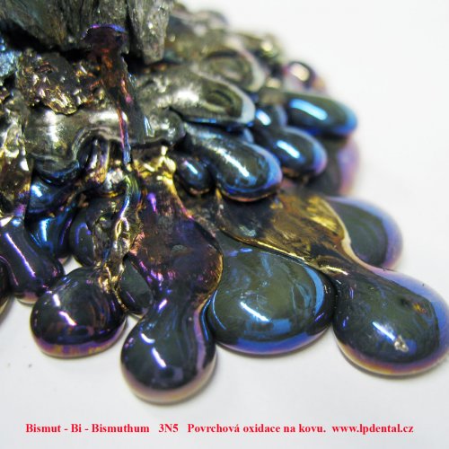 Bismut - Bi - Bismuthum   3N5   300g  Slitek s povrchovou oxidací.3..Metal piece with oxide- surface