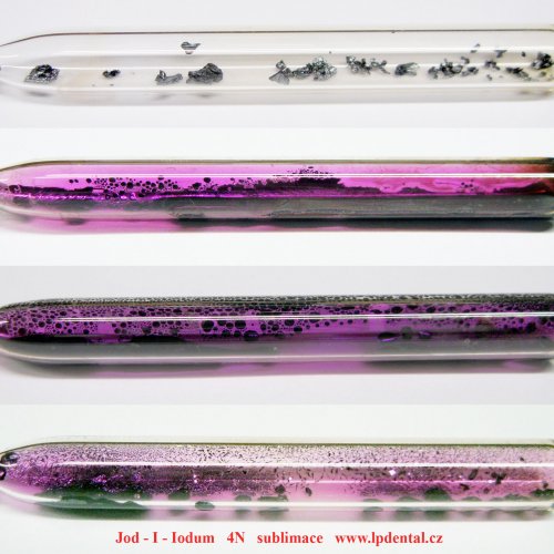 Jod - I - Iodum- Sublimed iodine crystals.