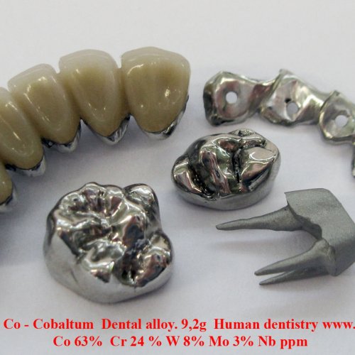 Kobalt - Co - Cobaltum  Dental alloy. 9,2g  Human dentistry 1.jpg