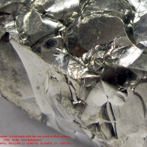 Zirkonium - Zr - Zirconium  Purified via crystal bar process (van Arkel-de Boer)